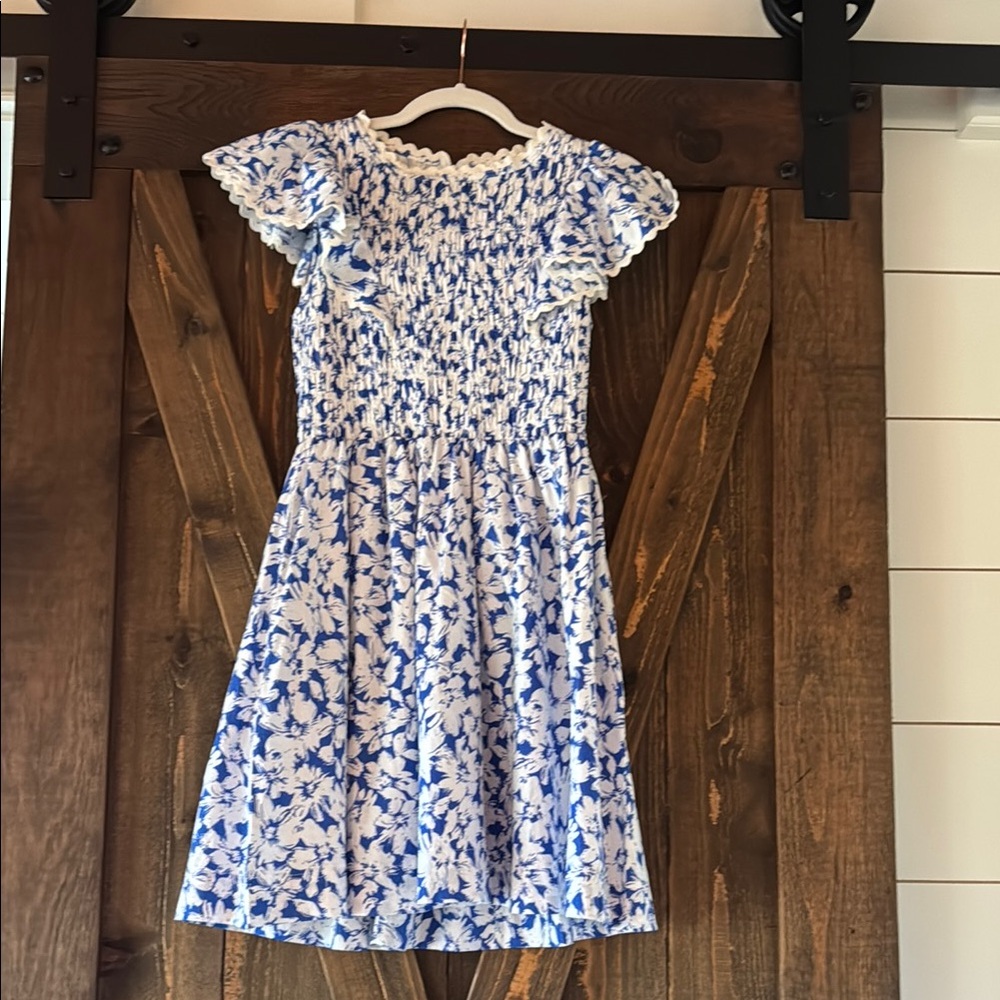 Blue and White Floral Women’s Dress